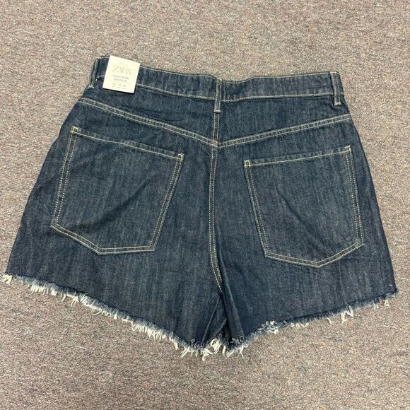 Zara High Rise Jean Shorts Size 12 NWT - Picture 9 of 9
